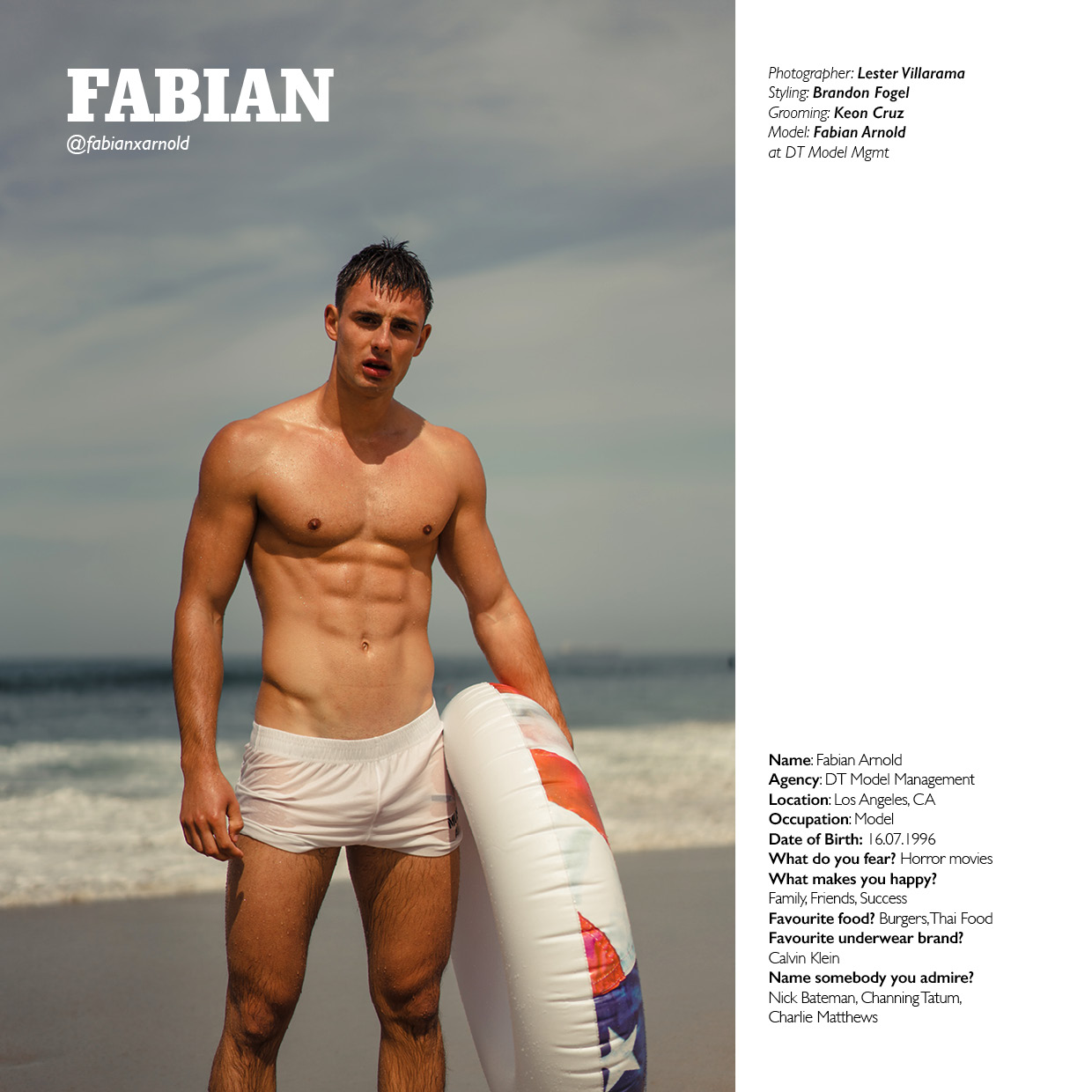 Fabian Arnold at DT Models by Lester Villarama for #50DUDES Photo-Book